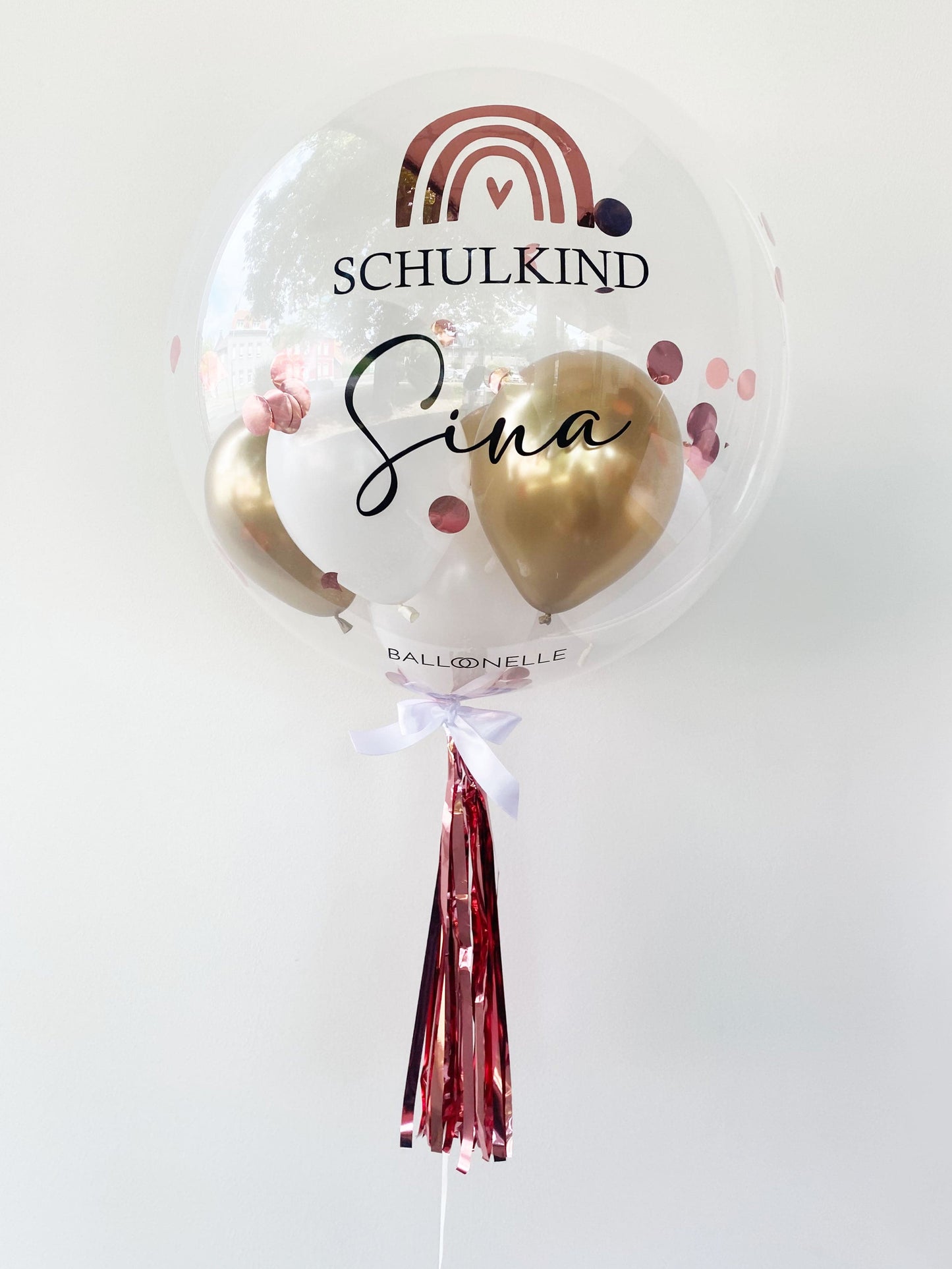 Schulkind Regenbogen Designer Ballon 